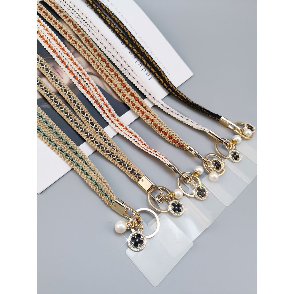 Mobile Dây Đeo Điện Thoại Dạng Treo Dài Đính Hạt Ngọc Trai Không Dệt Tay Phong Cách Thời Trang Dành Cho Nữ