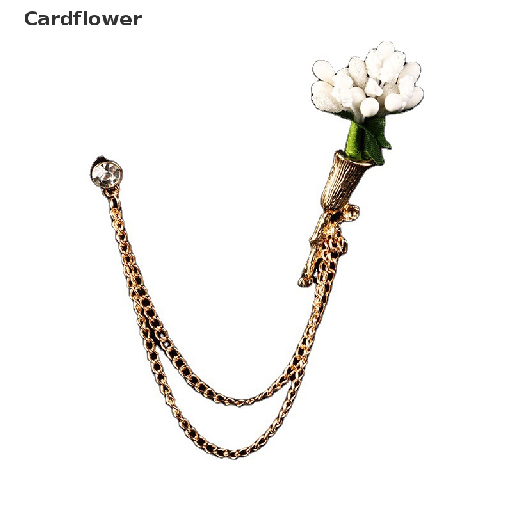 < Cardflower > Ghim Cài Áo Sơ Mi Hình Hoa Pha Lê Tua Rua Nhiều Màu Sắc Cho Nam Và Nữ