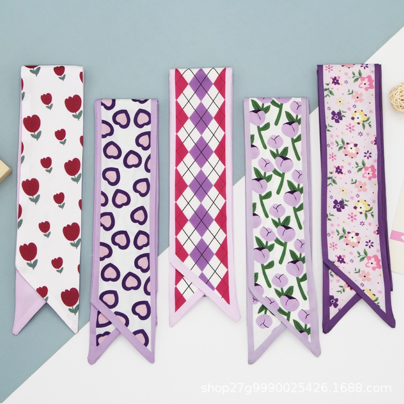 Băng Đô Cài Tóc Đính Nơ Họa Tiết Hoa Đa Năng Xinh Xắn