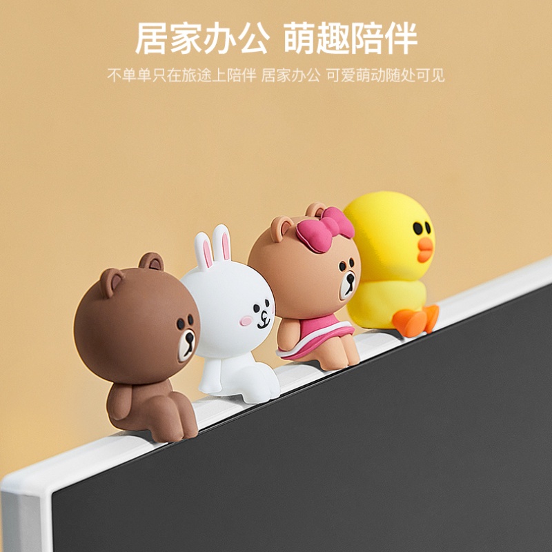 Line friends Búp Bê Hoạt Hình Dễ Thương Dùng Trang Trí Xe Hơi