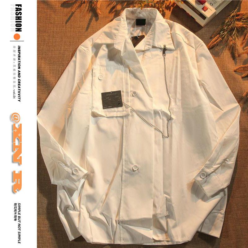 Áo Sơ Mi Dài Tay Dáng Rộng Thời Trang Mùa Xuân Thu Cao Cấp Dành Cho Nam