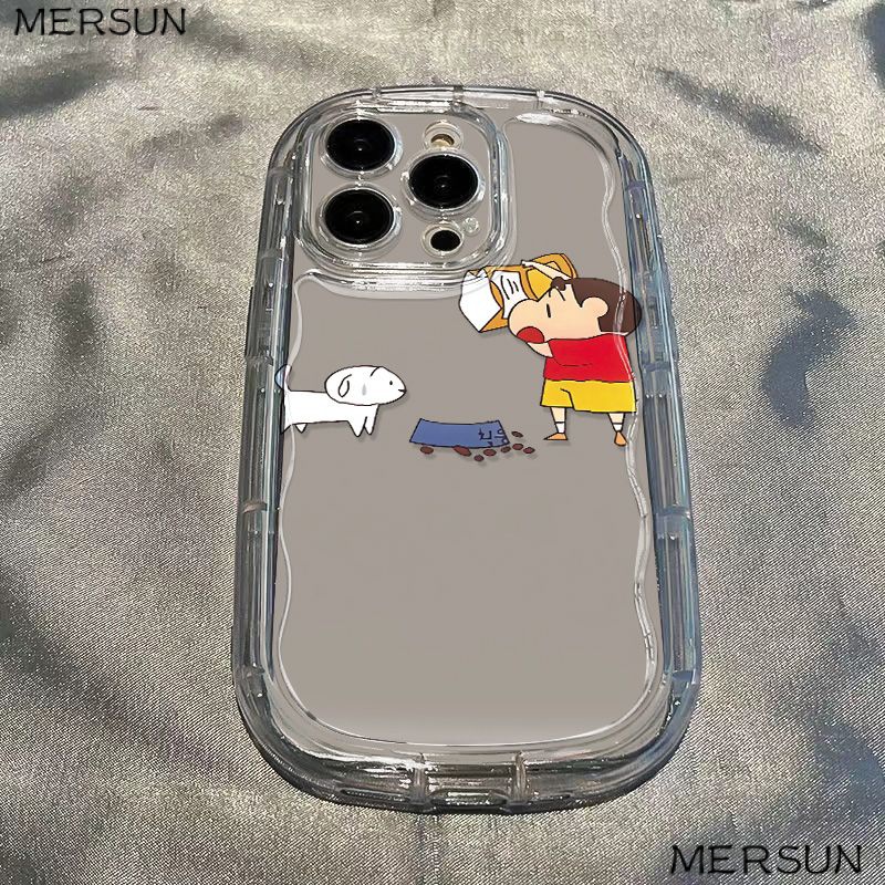 ✅Ốp Điện Thoại Mềm Trong Suốt Chống Sốc In Hình Shin-Chan Cho Iphone 7 / 1213 / 11 8P Xr 14S promax / C4HV