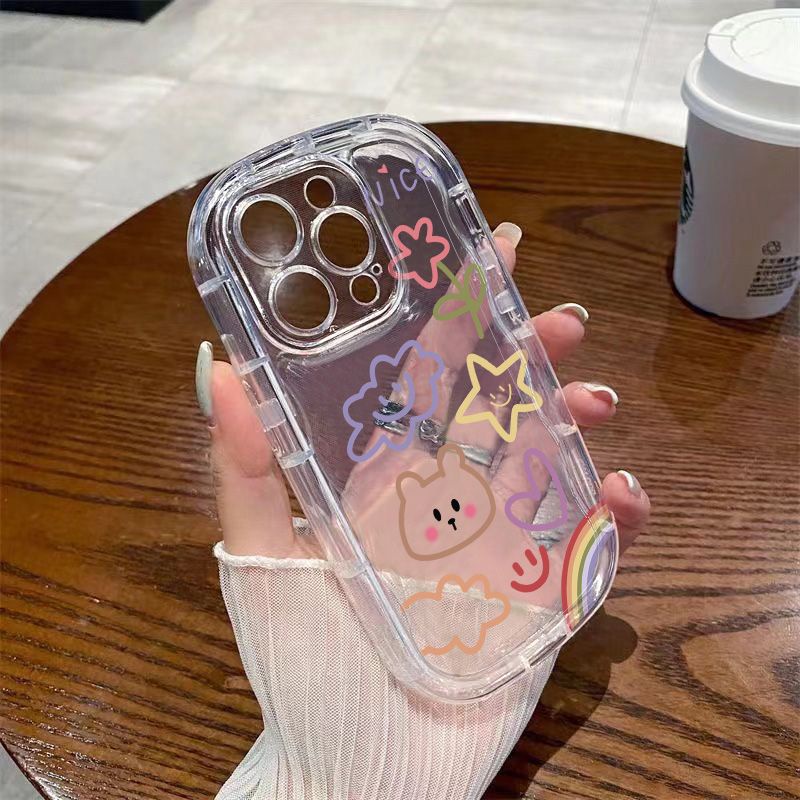 ✅Ốp Điện Thoại Mềm Trong Suốt Chống Sốc 12 Màu Graffiti Cho Iphone xs13 promax / 7 / 14 / xr 8p11 M3IC