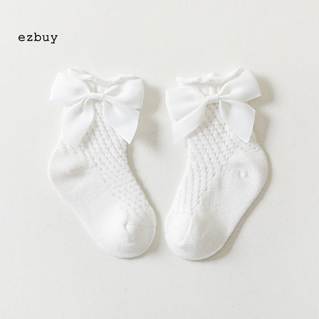 1 Đôi Tất Cotton Chống Trượt Thoáng Khí Đính Nơ Thời Trang Xuân Hè Cho Bé Sơ Sinh