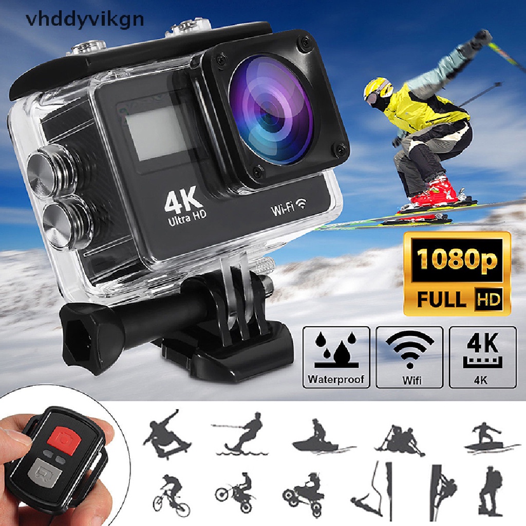 Camera Hành Trình Hai Màn Hình VHDD 4K 1080P HD 2 '' Chống Thấm Nước Kết Nối WiFi