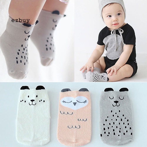 Vớ Cotton Mềm Mại Chống Trượt In Họa Tiết Hoạt Hình Cho Bé Sơ Sinh Từ 0-24 Tháng Tuổi