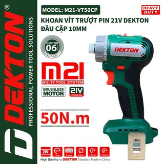 Máy vặn vít dùng pin dekton m21-vt50cp - chuyên vít trượt lực siết 50nm - motor brushless