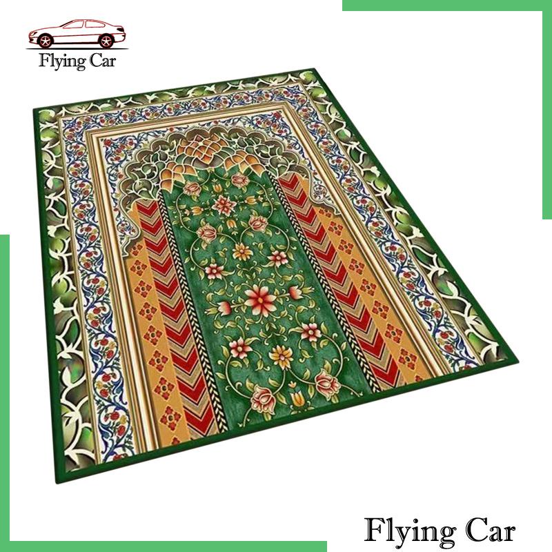 [Lzdjfmy2] Thảm Cầu Nguyện Dày Hình Chữ Nhật Thêu Họa Tiết Phong Cách Truyền Thống