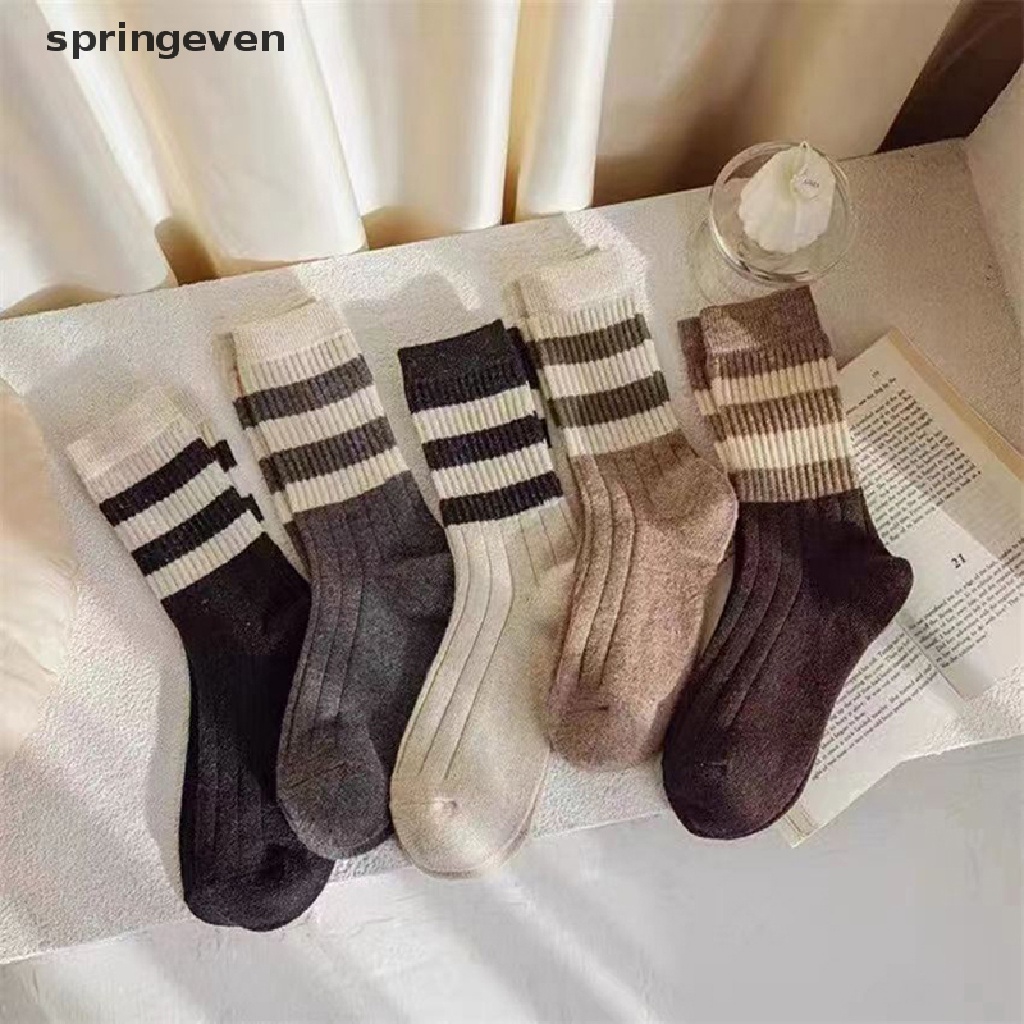 Đôi Vớ Len Dày Giữ Ấm Thoáng Khí Họa Tiết Kẻ Sọc Thời Trang Cho Nam Và Nữ