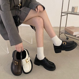 Giày lười da đế xuồng phong cách anh quốc