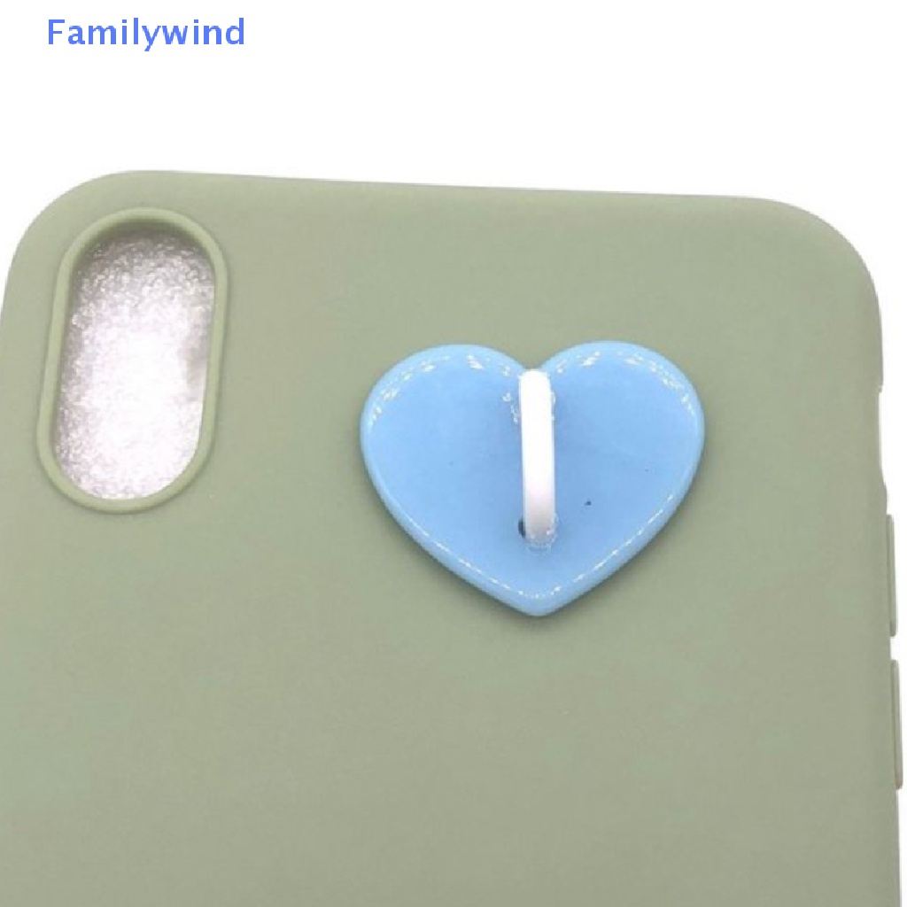 Familywind > Giá Đỡ Điện Thoại Bằng Nhựa Hình Trái Tim Đáng Yêu Có Móc Khóa Ch