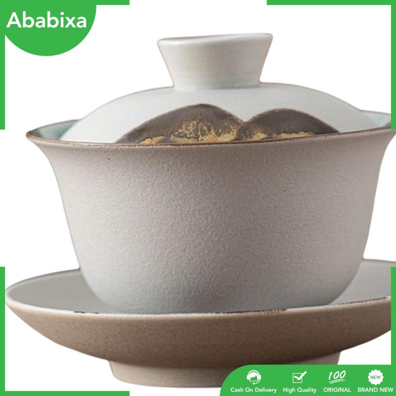 Bộ Cốc Uống Trà Bằng Gốm Có Nắp Đậy Cách Nhiệt Phong Cách Truyền Thống