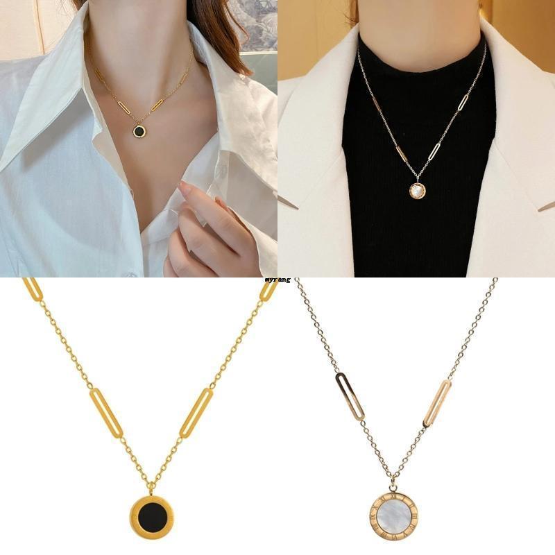 ✿ Vòng cổ Mặt Tròn Khắc Số La Mã