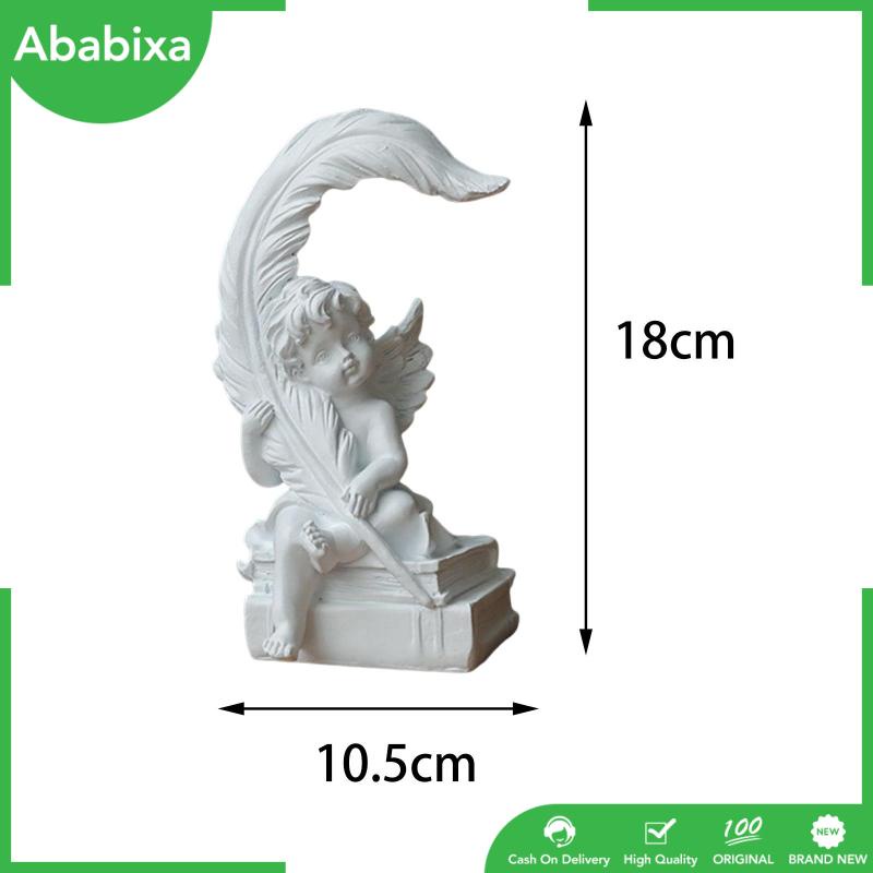 [Ababixa] Đồ trang trí Tượng Thần Cherub Điêu Khắc Góc Nghệ Thuật Có Lá Tưởng Niệm Để Bàn Trang Trí Nhà Cửa / Tiệc Cưới