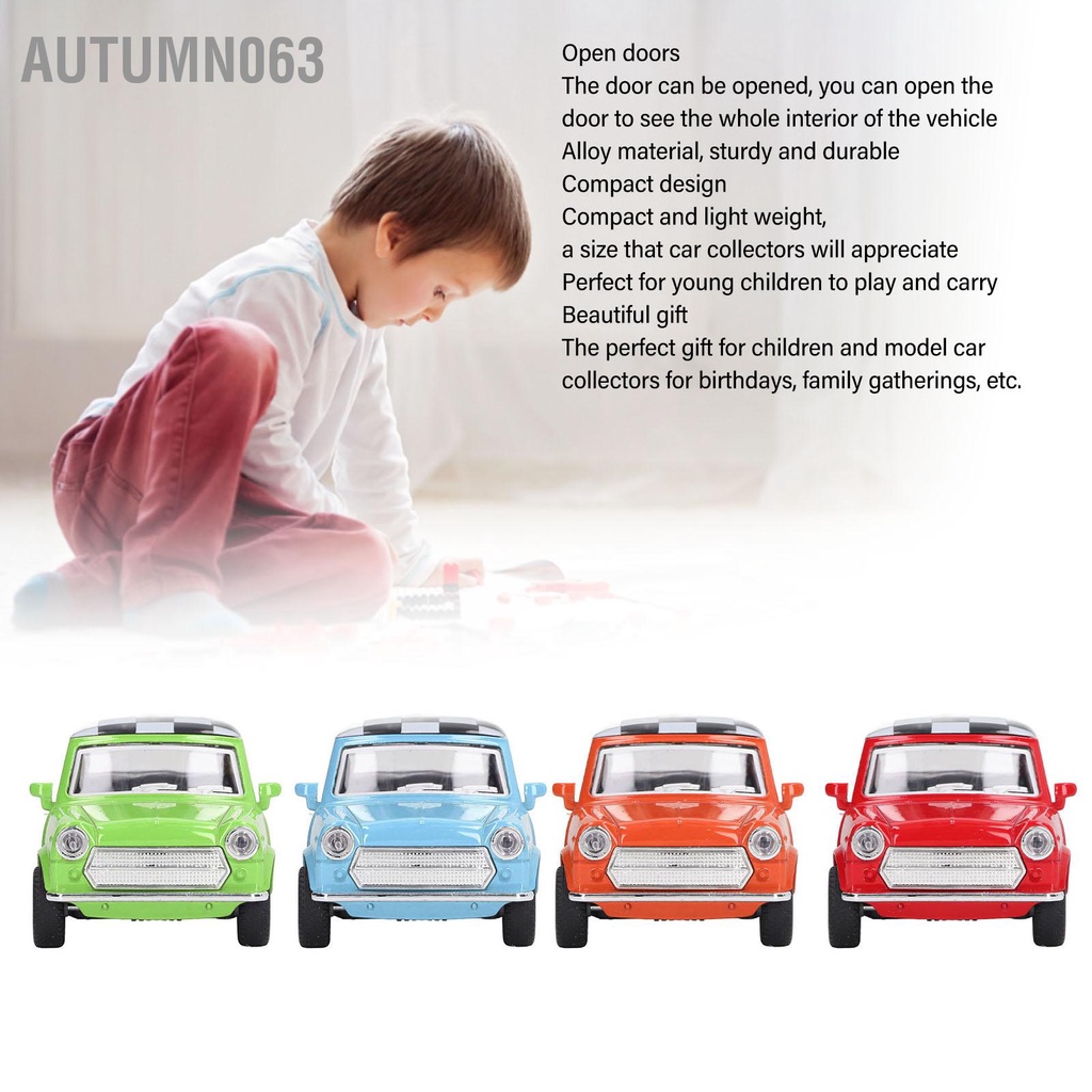 Autumn063 Năm 1/32 Lực Mô Phỏng Dễ Thương Hợp Kim Xe Đồ Chơi Hình Có Cửa Mở Cho Bộ Sưu Tập Trang Trí