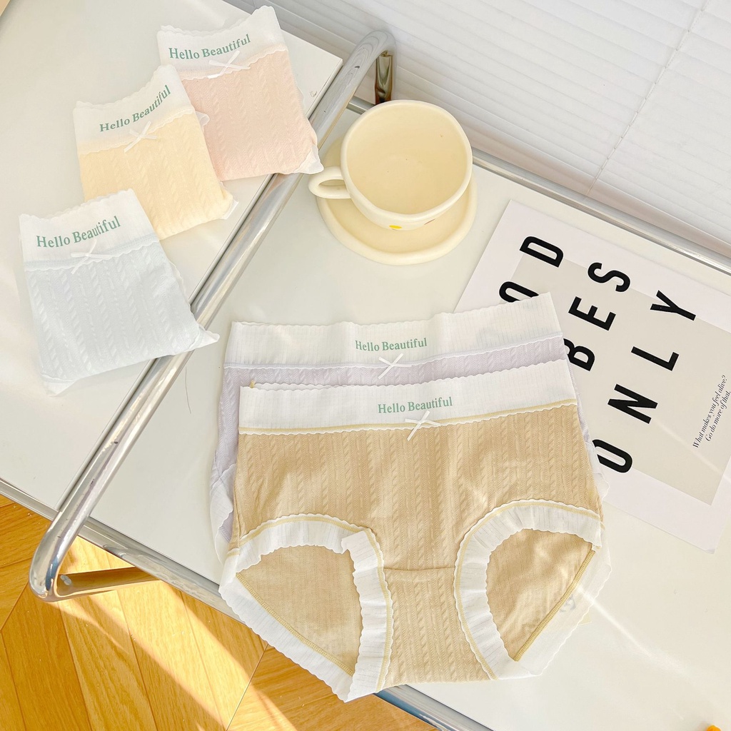 Quần Tam Giác Cotton Thoáng Khí Kháng Khuẩn Thoải Mái Phong Cách Nhật Bản Cho Nữ