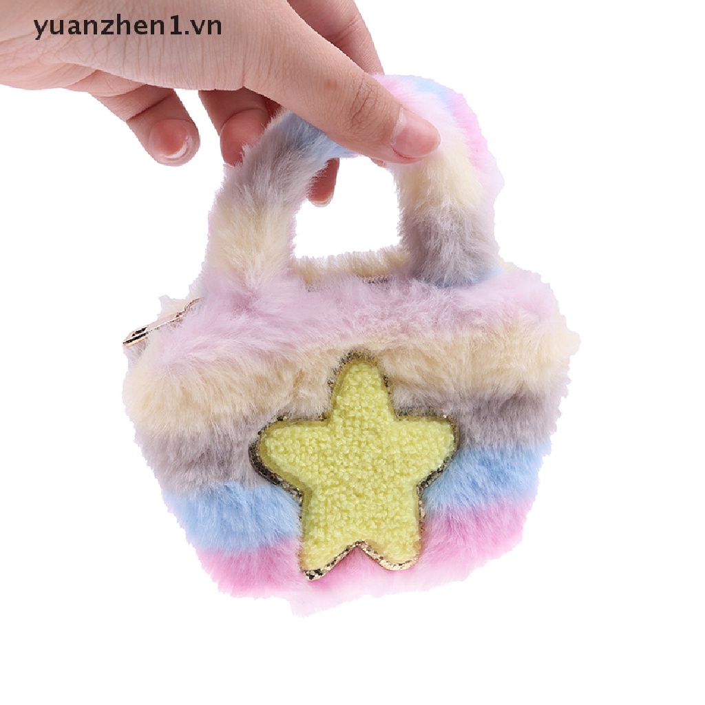 Ví Đựng Tiền Xu / Tai Nghe Mini Bằng Lông Nhung Dễ Thương Xinh Xắn