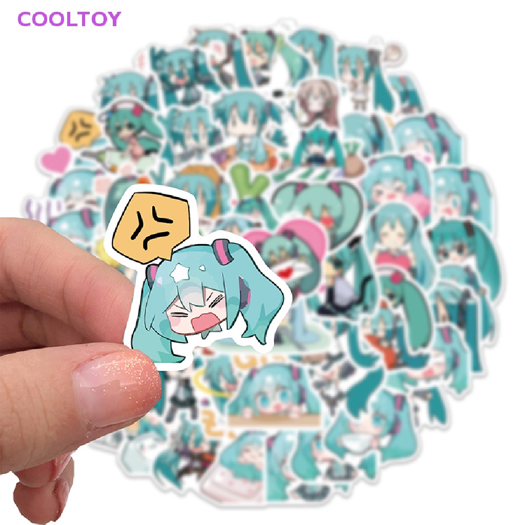 Cooltoy Bộ 65 Miếng Dán Hoạt Hình Hatsune Miku Graffiti Trang Trí Vali Laptop Đồ Chơi HOT