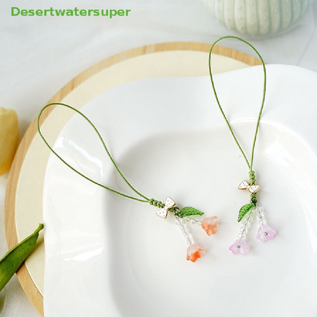 Dsvn Ốp Điện Thoại Hình Hoa Làm Thủ Công Có Dây Đeo Chìa Khóa / Tai Nghe / Xe Hơi