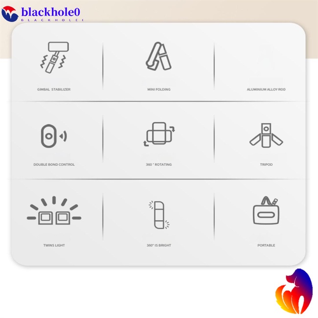 Gậy Tự Sướng Bluetooth BH Q08 Có Đèn Led Cho Điện Thoại