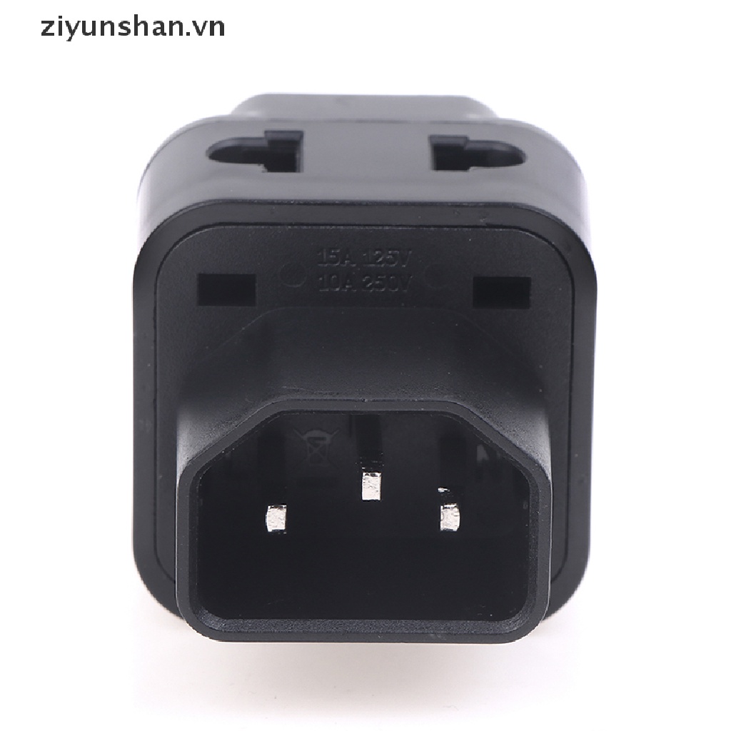 Đầu Chuyển Đổi Nguồn Điện 2 Trong 1 IEC 320 C14 Male Sang C13 Female PDU / UPS C13 Female vn