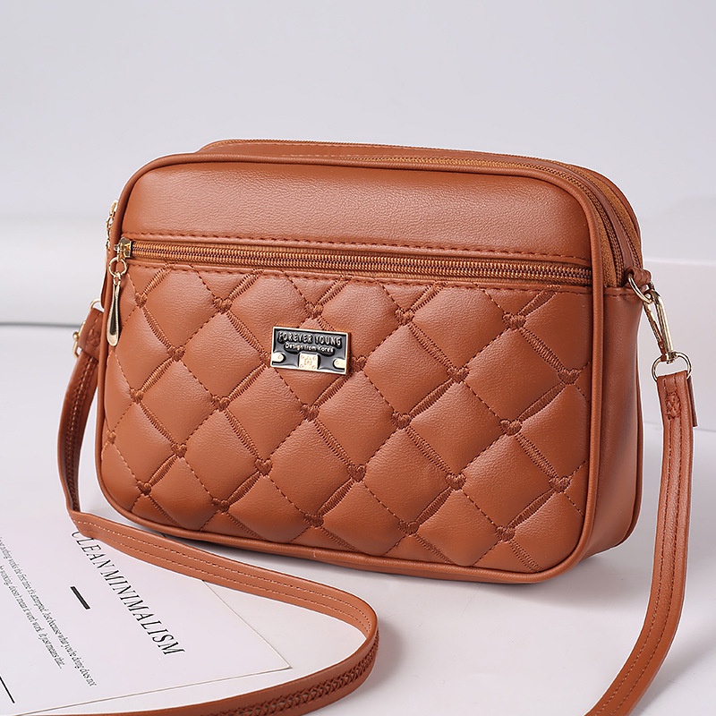 S9-Túi Đeo Chéo Da PU Đính Kim Cương Giả Thời Trang 2023 Cho Nữ