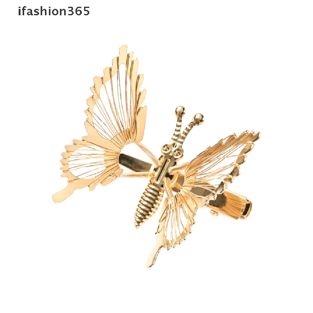 Kẹp Tóc Hình Bướm Đính Ngọc Trai Giả Phong Cách Retro Thời Trang ifashion365