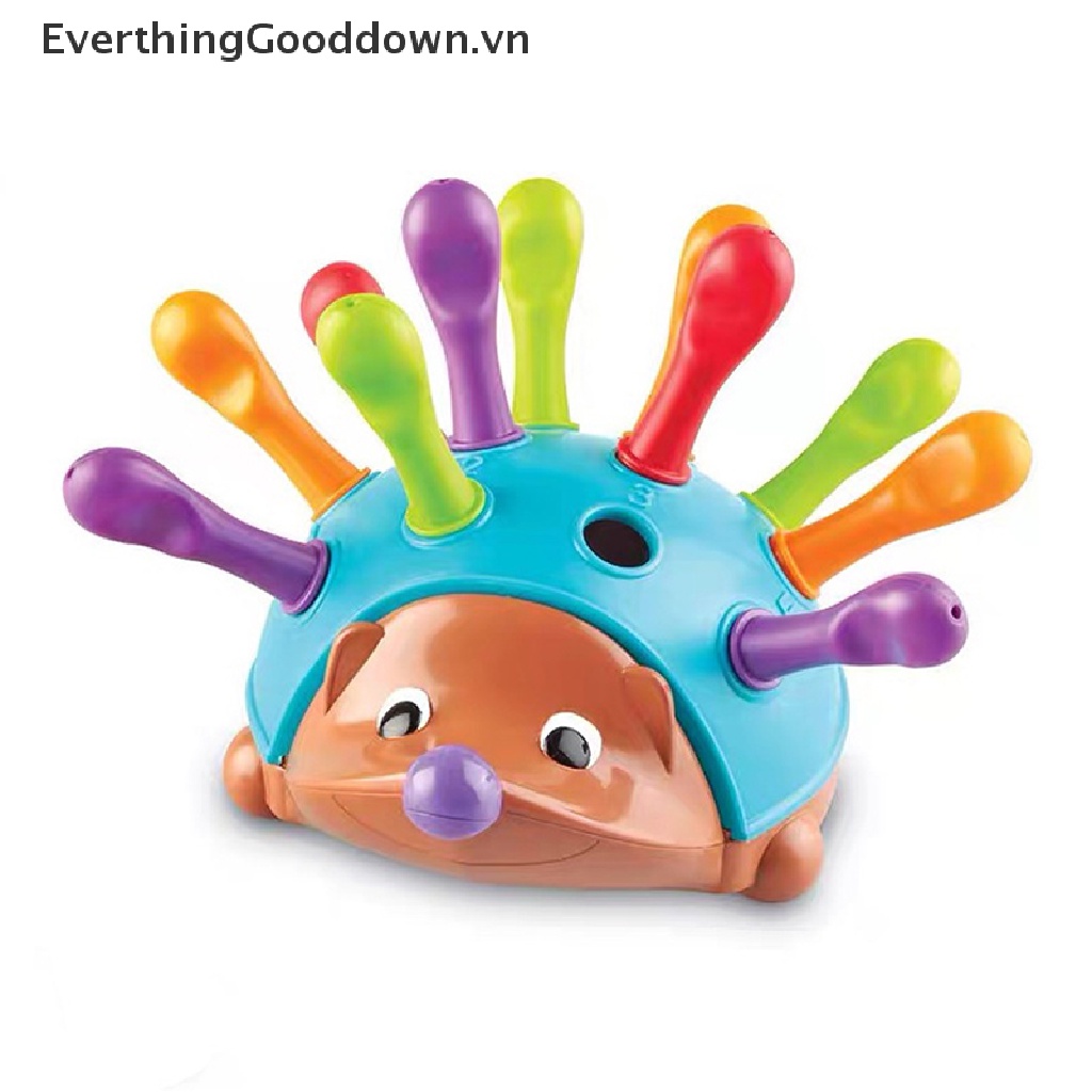 Everthinggooddown 1 Đồ Chơi Xếp Hình Nhím Đầy Màu Sắc Giáo Dục Theo Phương Pháp Montessori DIY vn
