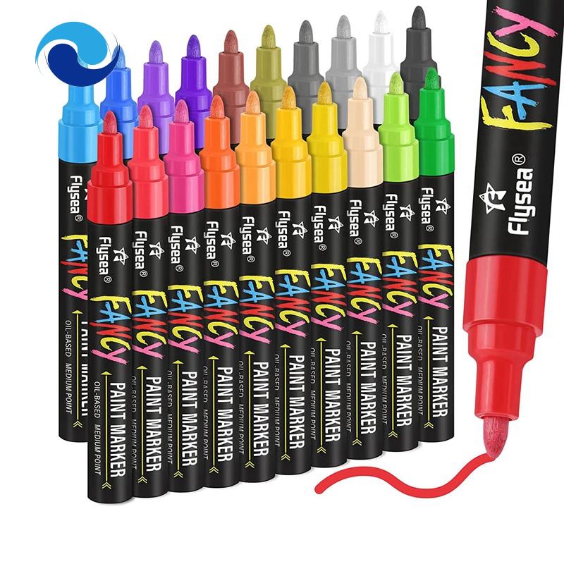 Set 20 Bút Lông Đánh Dấu Chống Nước Mau Khô Không Phai Màu Lâu Trôi