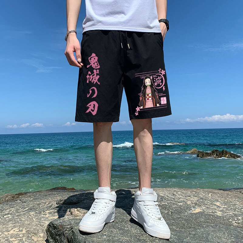 Quần Short Nam Anime Demon Slayer Kamado Nezuko Graphics