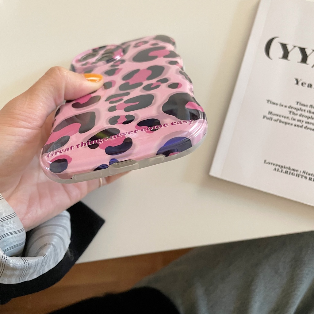 Ốp Lưng Chất Liệu TPU Chống Sốc Hình Báo Hồng Cho Apple IPhone 14 13 12 11 Pro Max