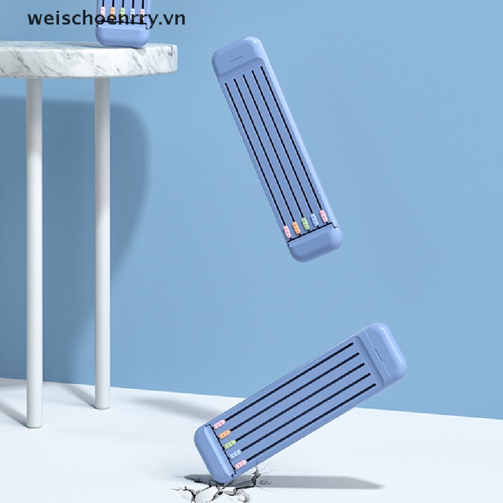 Bộ 4 Món Gồm Hộp Đựng Bút Chì Thước Và Gôm Tẩy Dễ Thương Dùng Trong Trường Học