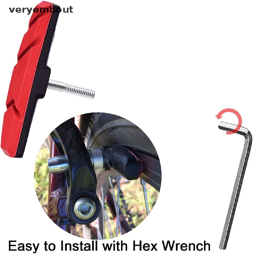 1 Cặp Má Phanh Xe Đạp Siêu Bền Không Gây Tiếng Ồn Tiện Dụng