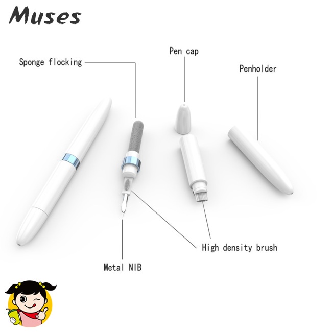 Cọ Vệ Sinh Tai Nghe Điện Thoại / Bàn Phím Bluetooth Đa Năng Thiết Kế Nhỏ Gọn Tiện Dụng