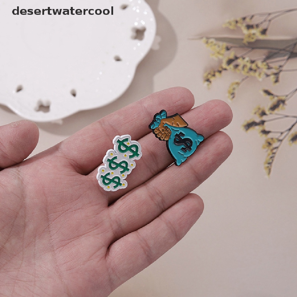 Ghim Cài Áo Hình Túi Tiền Dosh Tráng Men Độc Đáo