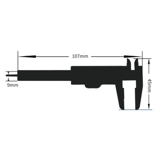 Double Scale 80MM Plastic Eyebrow Measuring Vernier Caliper Caliper Ruler,