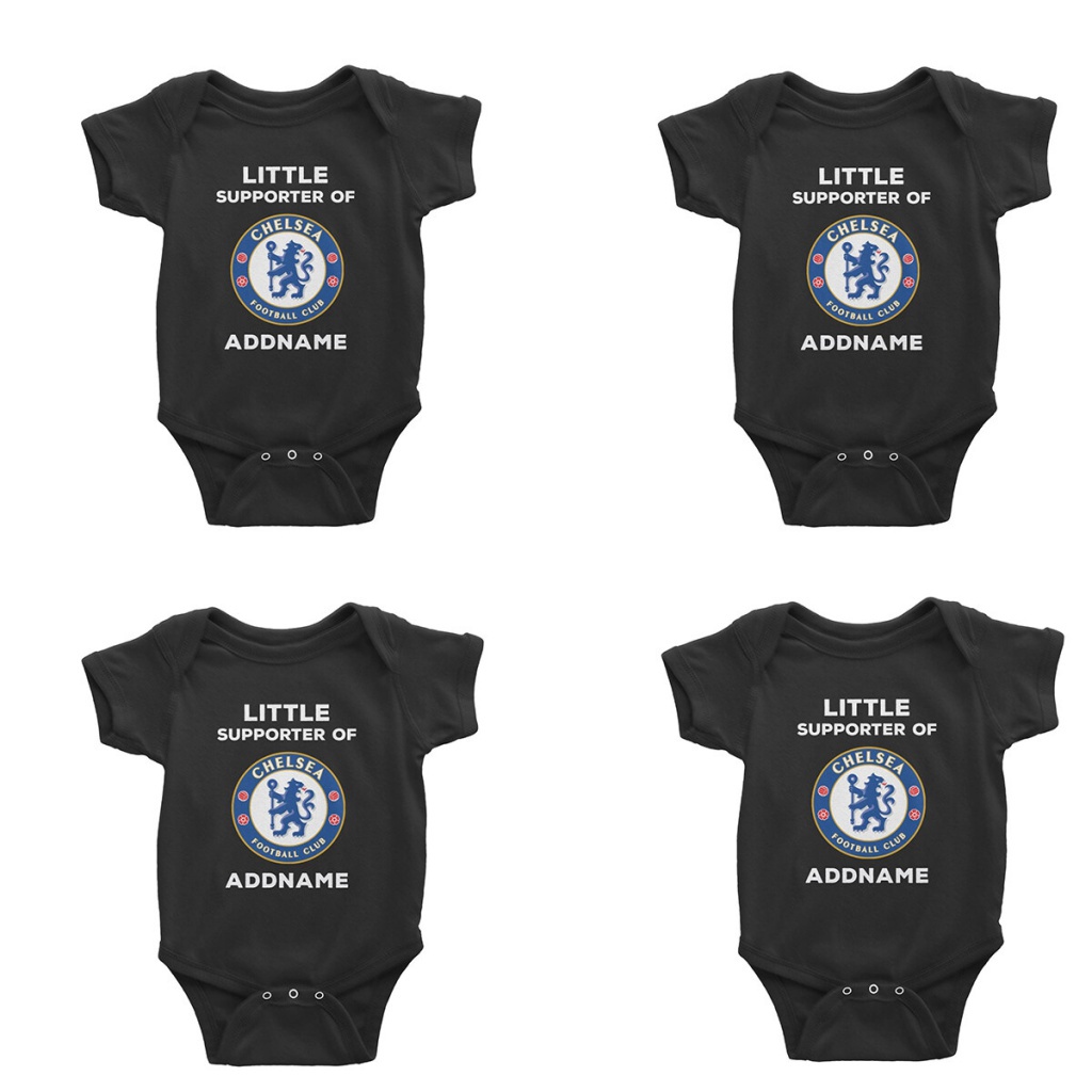 Bộ Áo Liền Quần Chelsea FC Màu Đen PIS1 Cho Bé