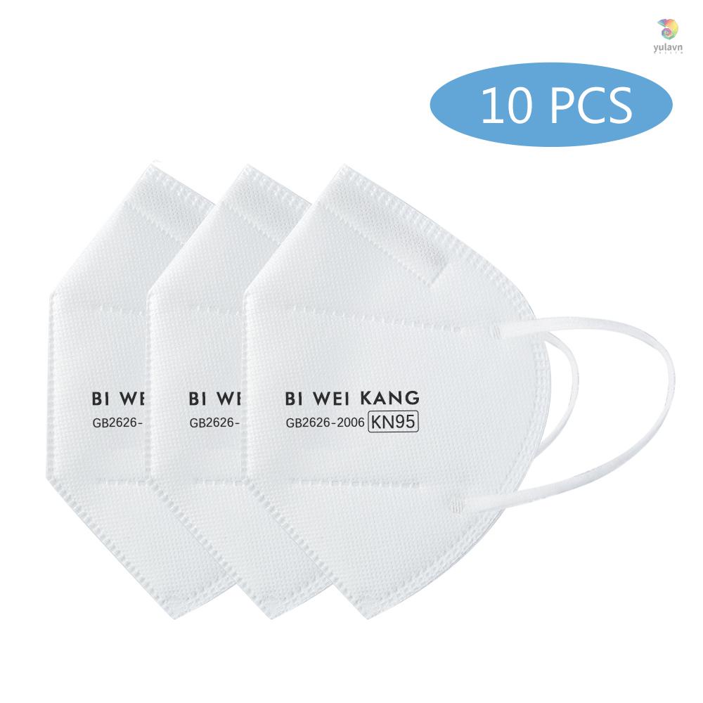 Set 10 Khẩu Trang KN95 Bằng Vải Không Dệt Mềm Mại Thoáng Khí Chống Bụi