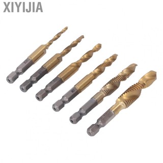 Xiyijia Threaded Drill Taps  6Pcs Antioxidant HHS Thread Tapping Tool for Thick Cast Iron