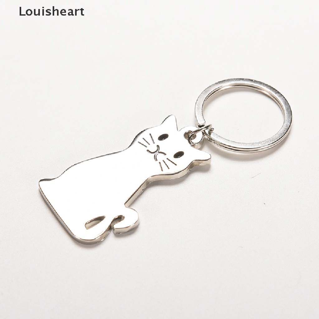 Móc Khóa Hình Mèo Louisheart Bằng Kim Loại Dễ Thương