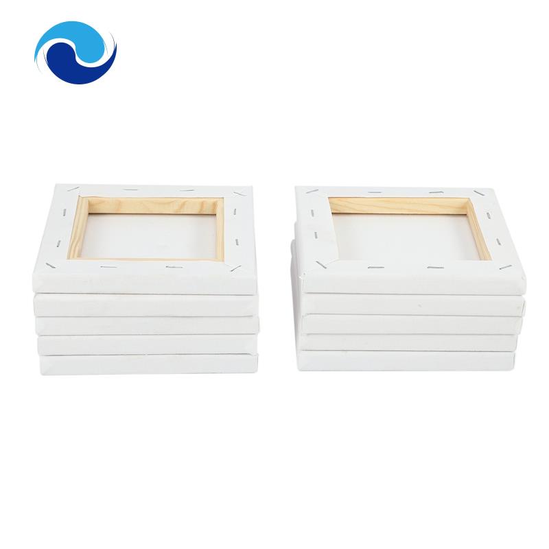 Set 10 Tấm Vải Bạt Acrylic + Cotton Trắng Mini 15cm Vẽ Tranh Sơn Dầu Nghệ Thuật