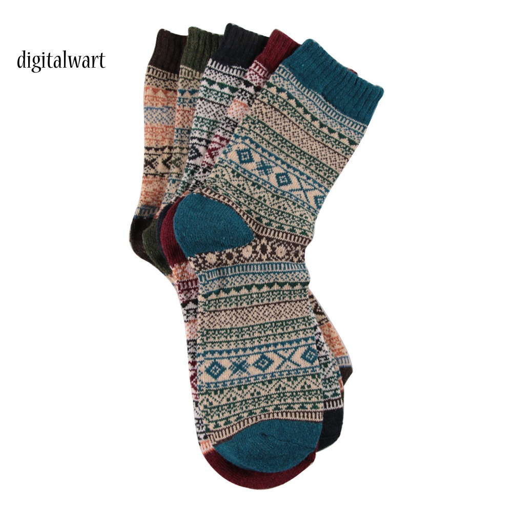 Kỹ Thuật Số| Set 5 Đôi Vớ Cổ Cao Nhiều Màu Sắc Thời Trang