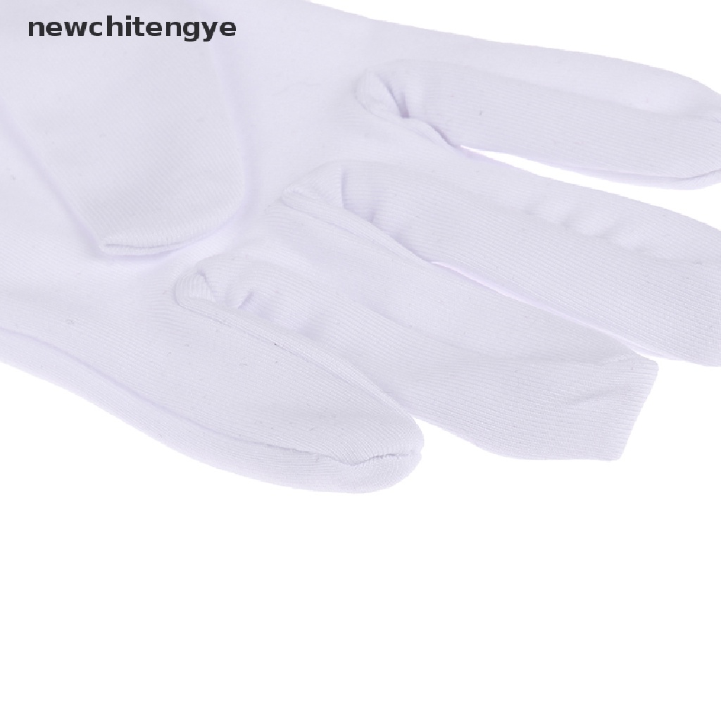 1 Đôi Găng Tay Cotton Màu Trắng Áo Thun In Chữ Yete Cá Tính Hợp Thời Trang