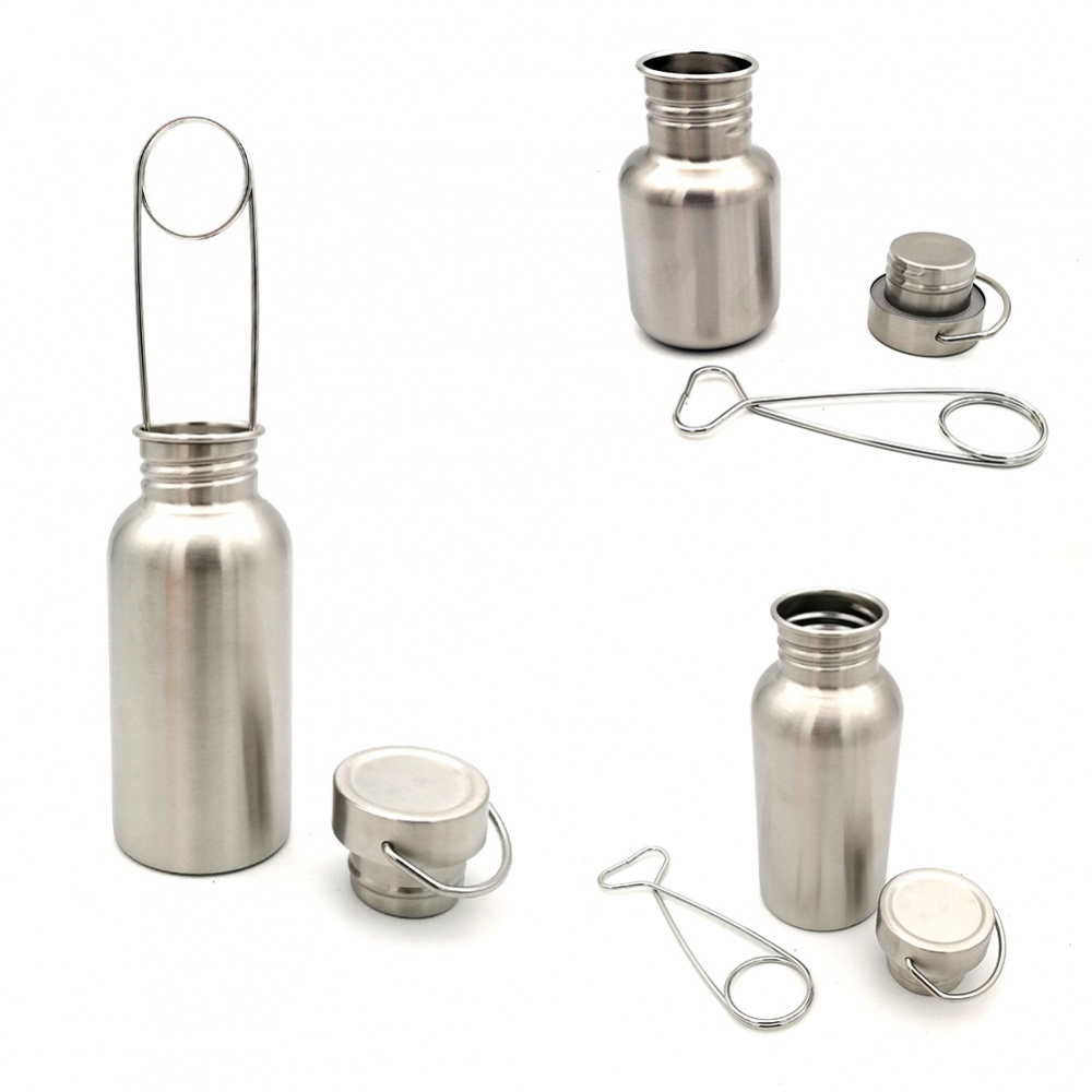 Bình Nước Bằng Thép Không Gỉ Có Móc Treo Tiện Dụng Cho Hoạt Động Ngoài Trời