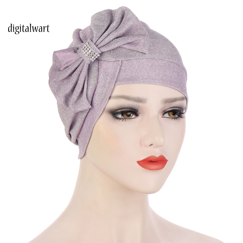 Kỹ Thuật Số| Mũ Turban Thắt Nơ Chéo Màu Sắc Thời Trang Cho Nữ