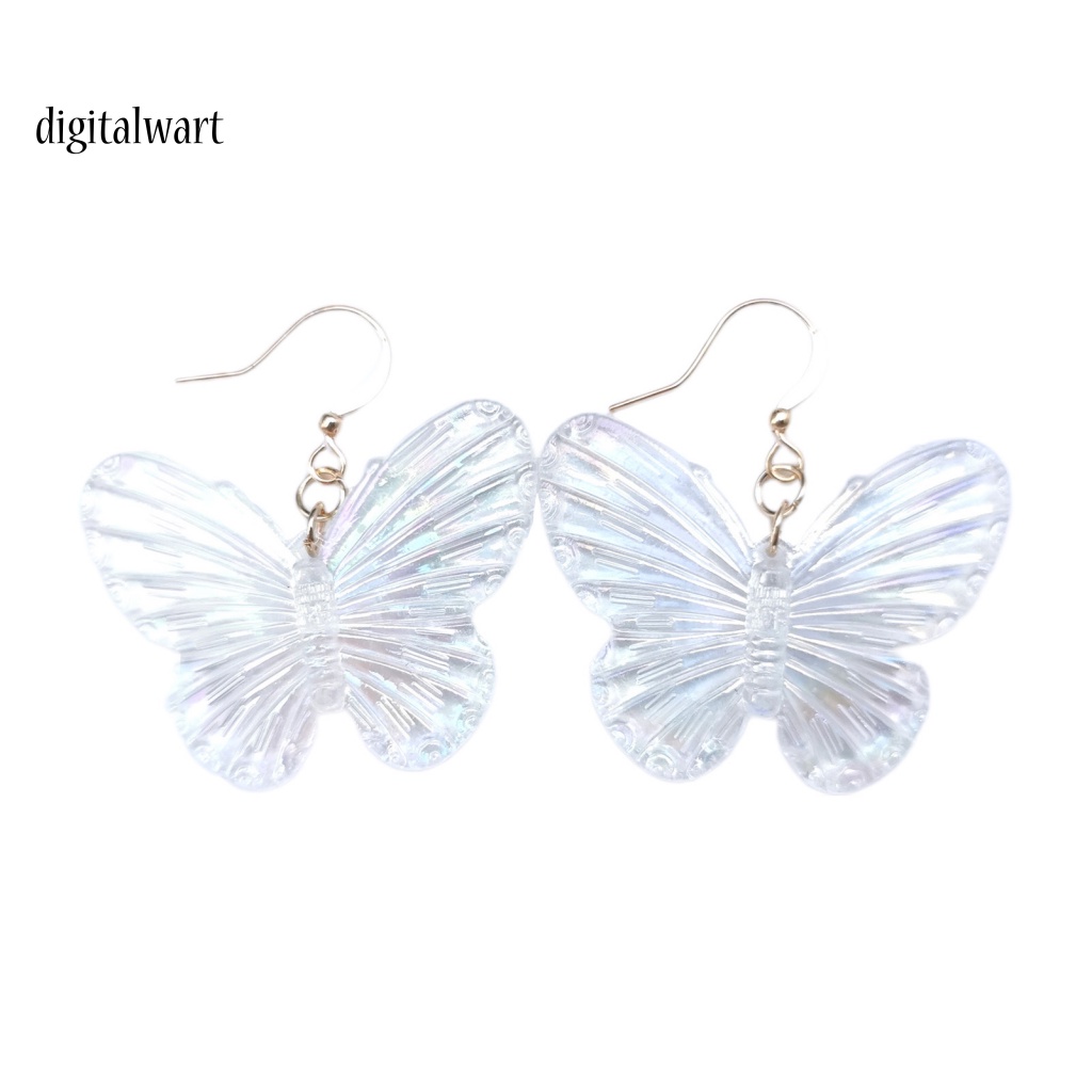 Kỹ Thuật Số| 1 Đôi Bông Tai Acrylic Trong Suốt Hình Bướm Màu Gradient Dành Cho Nữ