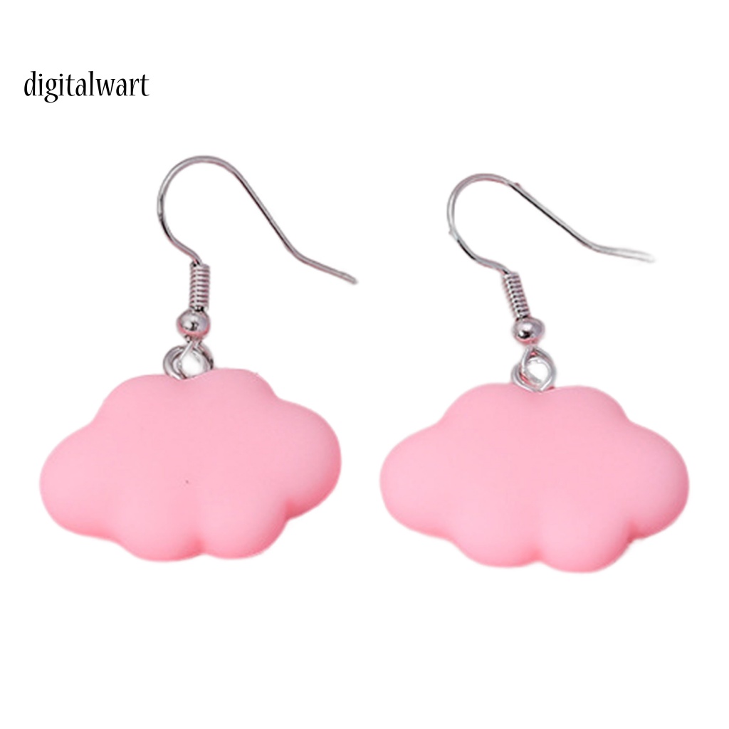 Kỹ Thuật Số| 1 Đôi Bông Tai Hình Đám Mây Hoạt Hình Màu Kẹo Ngọt Thời Trang
