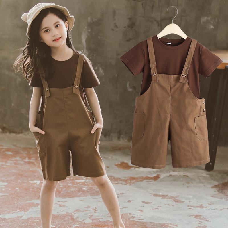 Set Áo Thun + Quần Short Thời Trang Cho Bé Gái 6-7 - 8-9 - 10-12 - 13-1 - 4 Tuổi