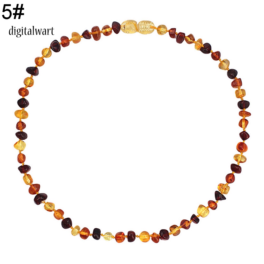 Kỹ Thuật Số| Vòng cổ Chuỗi Hạt Hổ Phách Tự Nhiên Phong Cách Retro