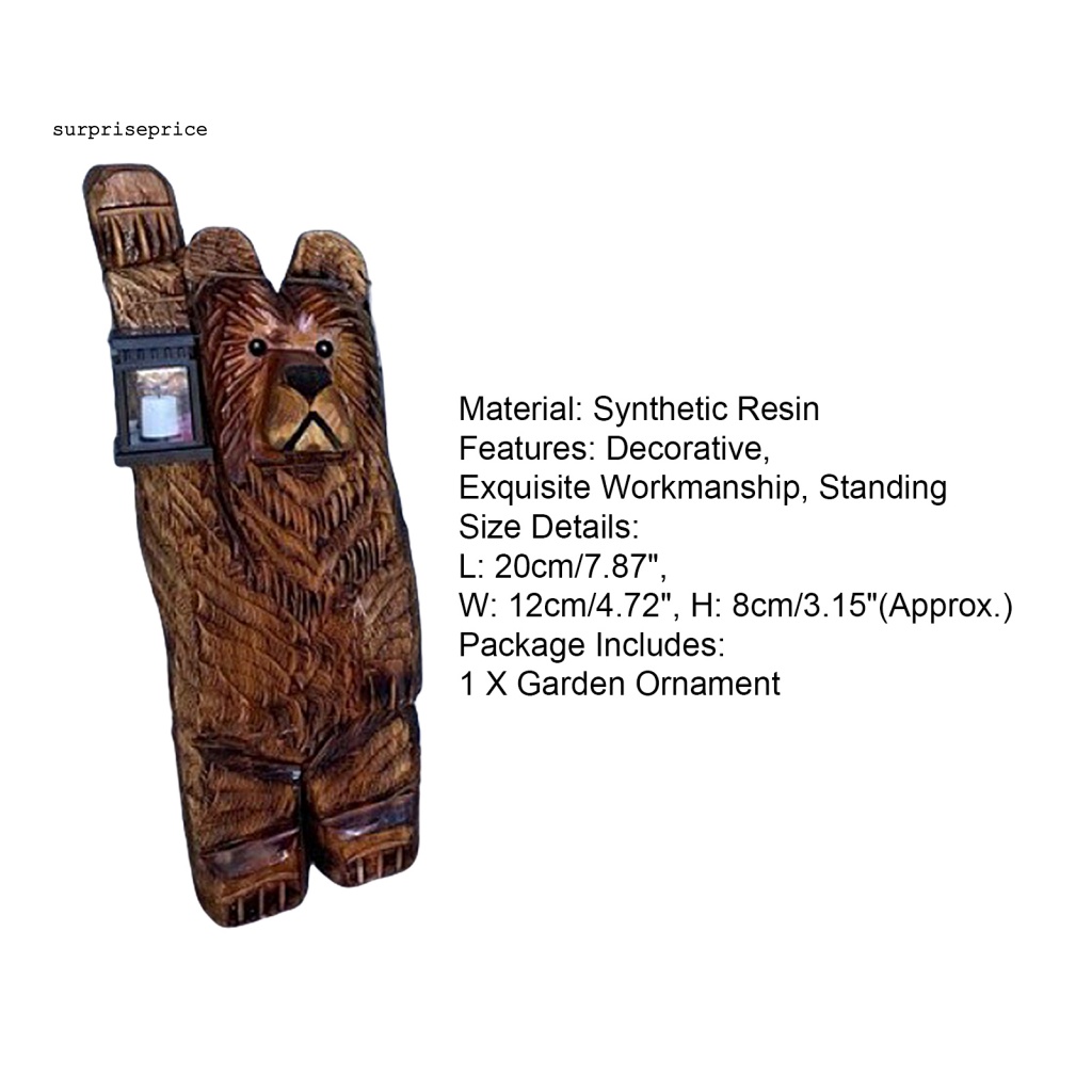 Mô Hình Gấu Bằng Resin Tổng Hợp Resin Tổng Hợp Chạm Khắc Thủ Công Tinh Tế Trang Trí Nhà Cửa / Sân Vườn